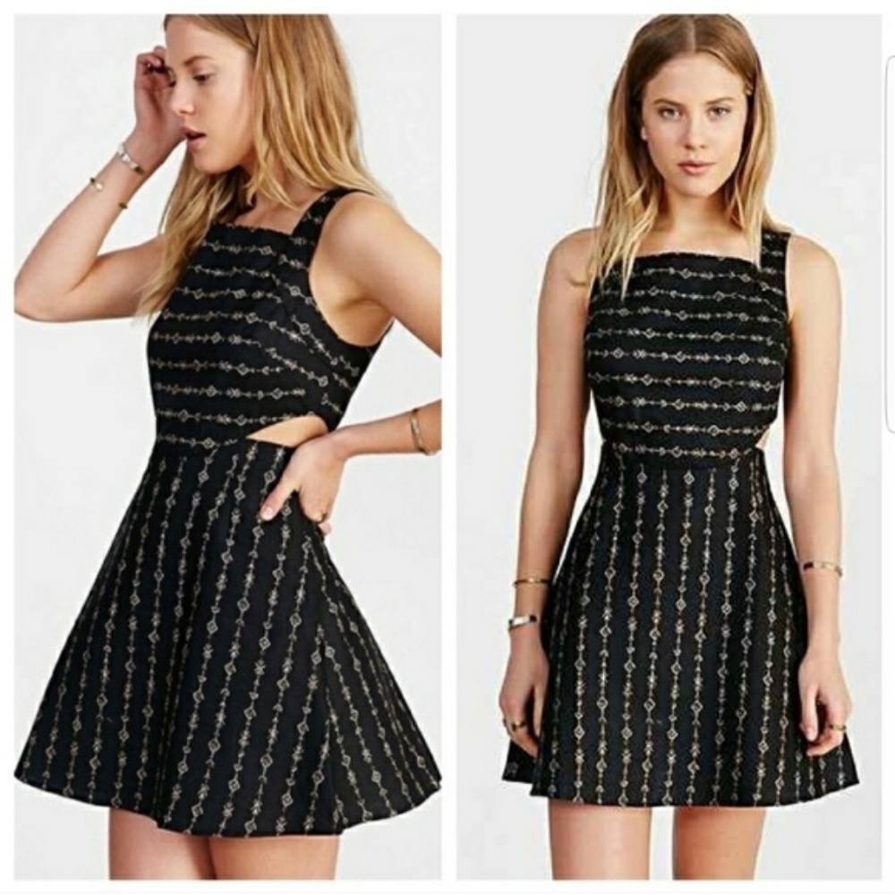 Urban Outfittets Ecote Cut Out Fit& Flare Dress